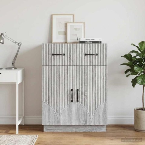 VidaXL Bufet Szary Sonoma 66 x 34,5 x 87 cm Drewno inżynieryjne