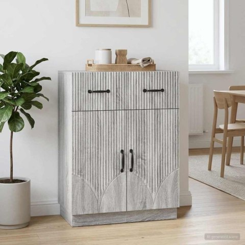 VidaXL Bufet Szary Sonoma 66 x 34,5 x 87 cm Drewno inżynieryjne