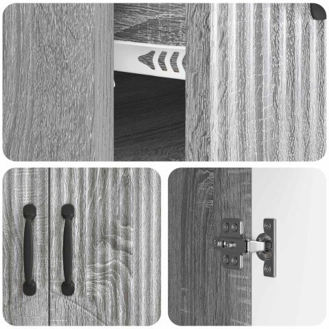 VidaXL Bufet Szary Sonoma 66 x 34,5 x 87 cm Drewno inżynieryjne