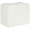 VidaXL Doniczka ogrodowa Biały 50 x 40 x 50 cm Stal zimnogięta