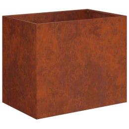 VidaXL Doniczka ogrodowa Rdzawy 60 x 40 x 50 cm Stal kortenowska