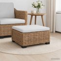 VidaXL Podnóżek z Poduszką GENDT Naturalny rattan naturalny