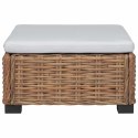 VidaXL Podnóżek z Poduszką GENDT Naturalny rattan naturalny