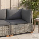 VidaXL Sofa narożna z poduszkami GENDT Naturalny rattan Kubu Szary