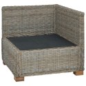 VidaXL Sofa narożna z poduszkami GENDT Naturalny rattan Kubu Szary