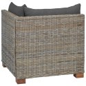 VidaXL Sofa narożna z poduszkami GENDT Naturalny rattan Kubu Szary