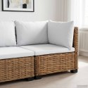 VidaXL Sofa narożna z poduszkami GENDT Naturalny rattan naturalny