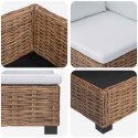 VidaXL Sofa narożna z poduszkami GENDT Naturalny rattan naturalny