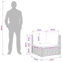 VidaXL Sofa narożna z poduszkami GENDT Naturalny rattan naturalny