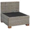 VidaXL Środkowa sofa z poduszkami GENDT Naturalny rattan Kubu Szary