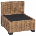 VidaXL Środkowa sofa z poduszkami GENDT Naturalny rattan naturalny