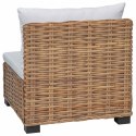 VidaXL Środkowa sofa z poduszkami GENDT Naturalny rattan naturalny