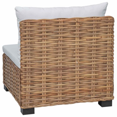 VidaXL Środkowa sofa z poduszkami GENDT Naturalny rattan naturalny