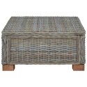 VidaXL Stolik kawowy GENDT Naturalny rattan Kubu Szary 67 x 60 x 30 cm