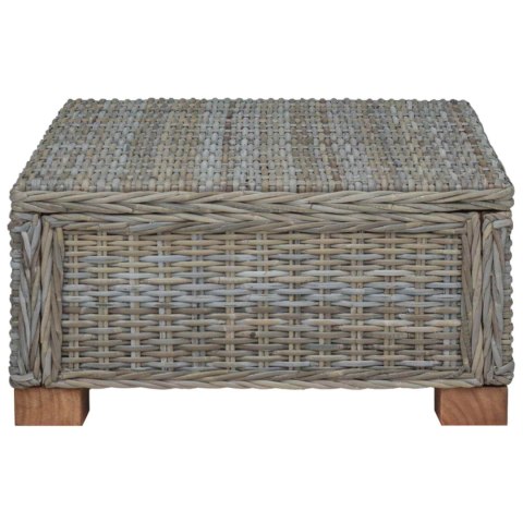 VidaXL Stolik kawowy GENDT Naturalny rattan Kubu Szary 67 x 60 x 30 cm