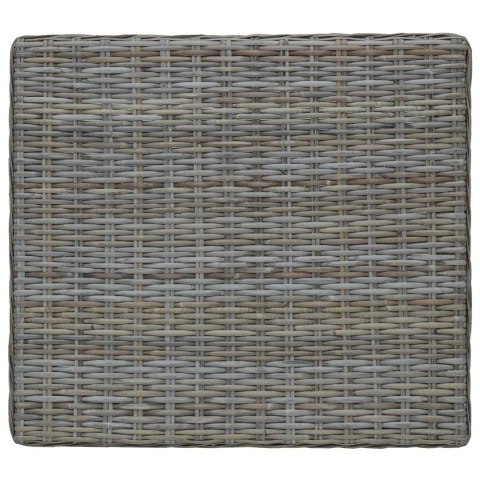 VidaXL Stolik kawowy GENDT Naturalny rattan Kubu Szary 67 x 60 x 30 cm