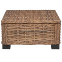 VidaXL Stolik kawowy GENDT Naturalny rattan naturalny 67 x 60 x 30 cm