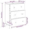 VidaXL Szafka z Szufladami 66 x 34,5 x 90 cm Drewno inżynieryjne