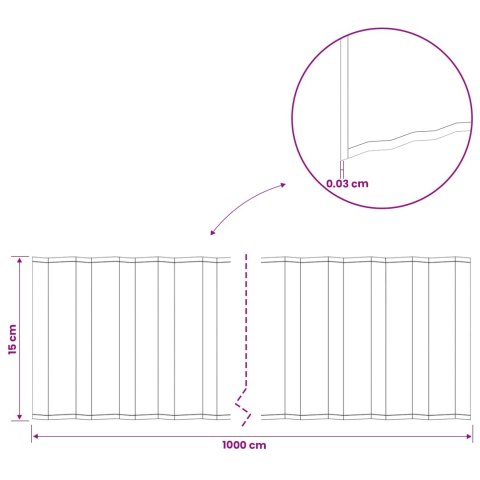 KRAWĘŻNIK DO TRAWNIKA 10 M X 15 CM STAL OCYNKOWANA SREBRNY