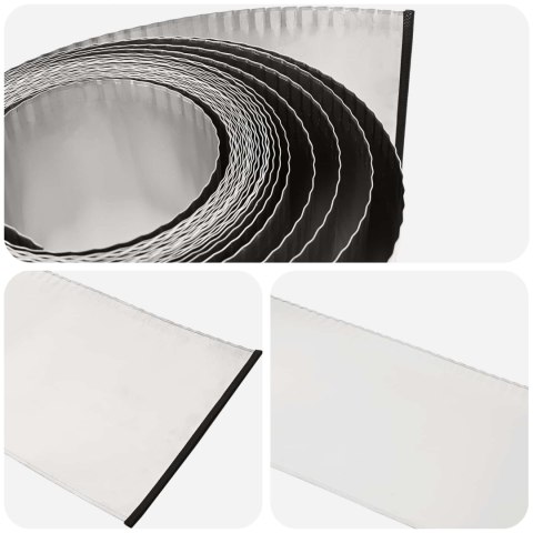 KRAWĘŻNIK DO TRAWNIKA 10 M X 20 CM STAL OCYNKOWANA SREBRNY