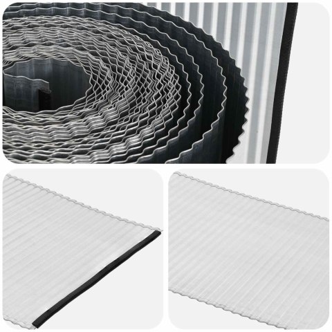 KRAWĘŻNIK DO TRAWNIKA 10 M X 30 CM STAL OCYNKOWANA SREBRNY