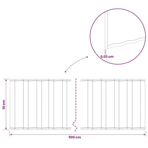 KRAWĘŻNIK DO TRAWNIKA 5 M X 10 CM STAL OCYNKOWANA SREBRNY