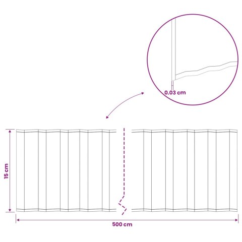 Vidaxl Krawężnik do trawnika 5 m x 15 cm Stal ocynkowana srebrny