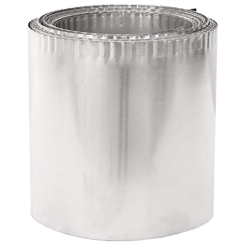 KRAWĘŻNIK DO TRAWNIKA 5 M X 15 CM STAL OCYNKOWANA SREBRNY