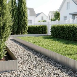 KRAWĘŻNIK DO TRAWNIKA 5 M X 20 CM STAL OCYNKOWANA SREBRNY