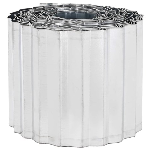 KRAWĘŻNIK DO TRAWNIKA 5 M X 20 CM STAL OCYNKOWANA SREBRNY