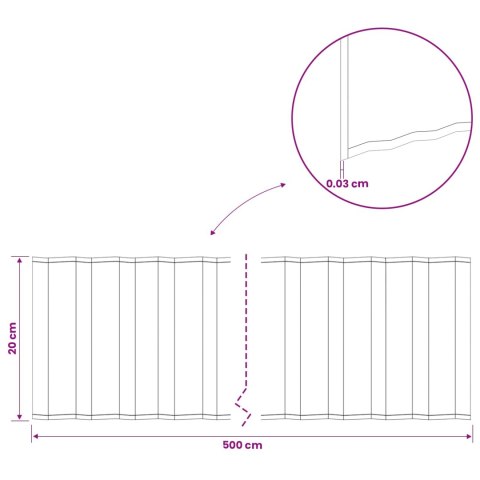 KRAWĘŻNIK DO TRAWNIKA 5 M X 20 CM STAL OCYNKOWANA SREBRNY