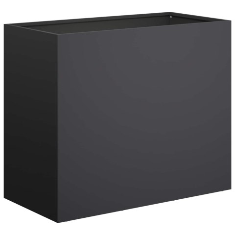 VidaXL Doniczka ogrodowa 2 szt. Czarny 60 x 30 x 50 cm Stal zimnogięta