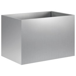 VidaXL Doniczka ogrodowa srebrny 50 x 40 x 40 cm Stal ocynkowana