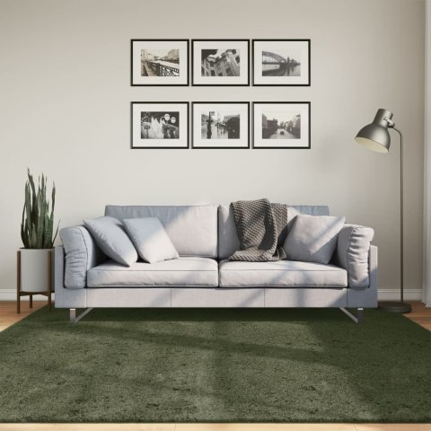 VidaXL Dywan HUARTE z krótkim włosiem, zielony, 200x200 cm