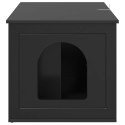 VidaXL Koty Dom Czarny 85 x 55 x 50,5 cm Drewno inżynieryjne