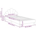 VidaXL Łóżko Dziecięce z Ramą i Zagłówkiem jasnoszary 90 x 200 cm
