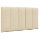 VidaXL Rama łóżka bez materaca Hanko Kremowa 90x200 cm Tkanina