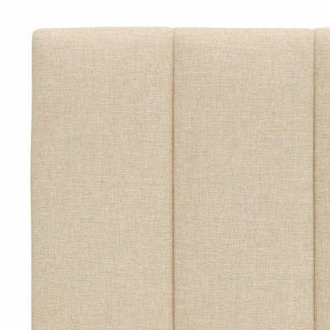 VidaXL Rama łóżka bez materaca Hanko Kremowa 90x200 cm Tkanina