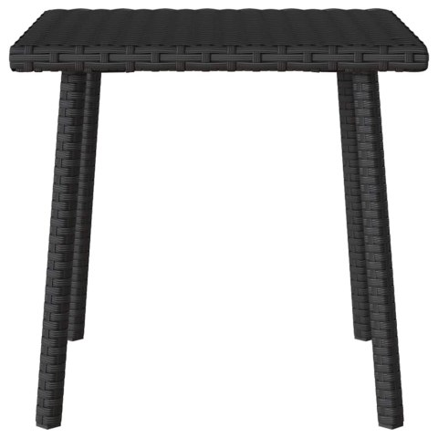 VidaXL Stolik kawowy ogrodowy prostokątny czarny 40x40x37cm polirattan