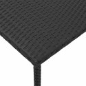 VidaXL Stolik kawowy ogrodowy prostokątny czarny 40x40x37cm polirattan