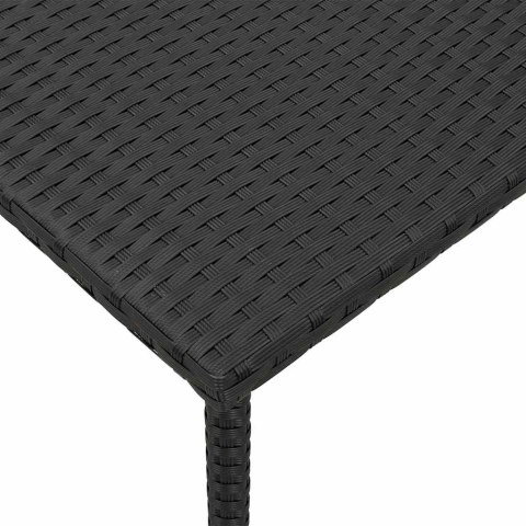 VidaXL Stolik kawowy ogrodowy prostokątny czarny 40x40x37cm polirattan