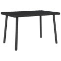 VidaXL Stolik kawowy ogrodowy prostokątny czarny 60x40x37cm polirattan