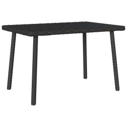 VidaXL Stolik kawowy ogrodowy prostokątny czarny 60x40x37cm polirattan