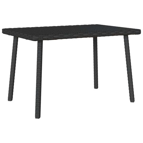 VidaXL Stolik kawowy ogrodowy prostokątny czarny 60x40x37cm polirattan