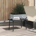 VidaXL Stolik kawowy ogrodowy prostokątny czarny 60x40x37cm polirattan
