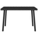 VidaXL Stolik kawowy ogrodowy prostokątny czarny 60x40x37cm polirattan