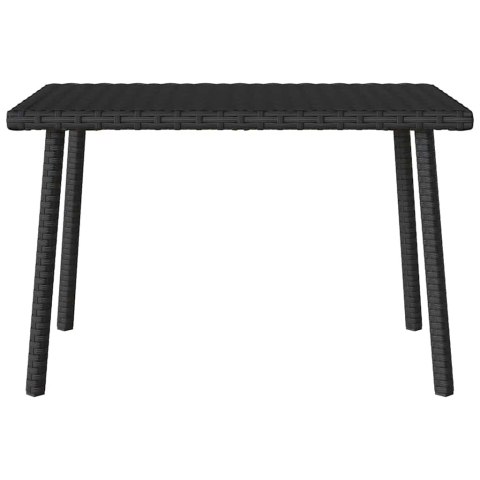 VidaXL Stolik kawowy ogrodowy prostokątny czarny 60x40x37cm polirattan