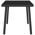 VidaXL Stolik kawowy ogrodowy prostokątny czarny 60x40x37cm polirattan