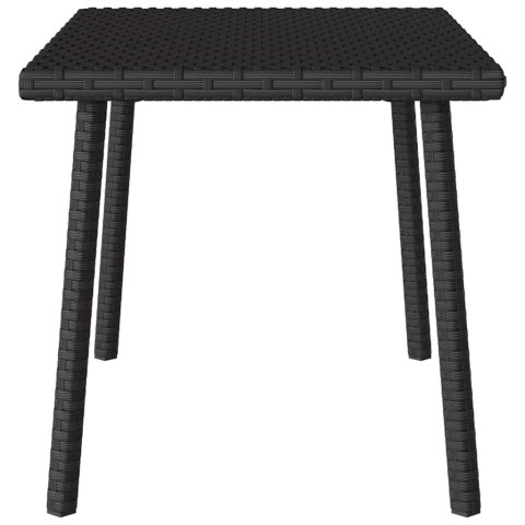 VidaXL Stolik kawowy ogrodowy prostokątny czarny 60x40x37cm polirattan