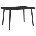 VidaXL Stolik kawowy ogrodowy prostokątny czarny 60x40x37cm polirattan